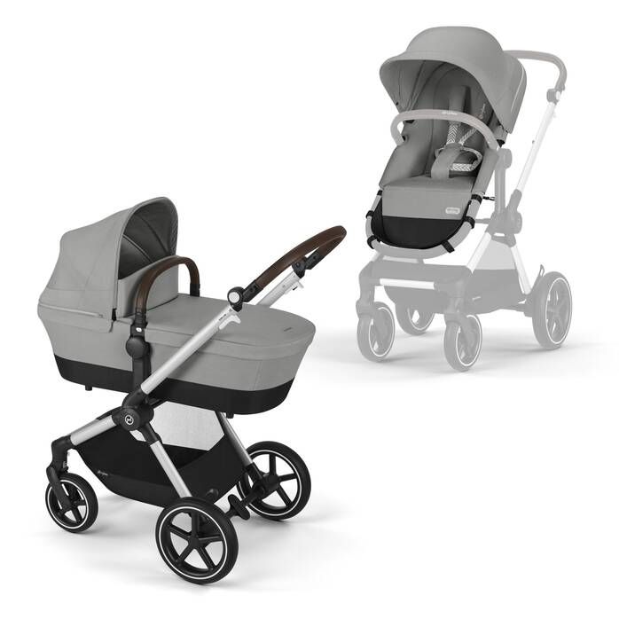 Cybex Eos Lux 2-in-1, Stone Grey, Barnevogn
