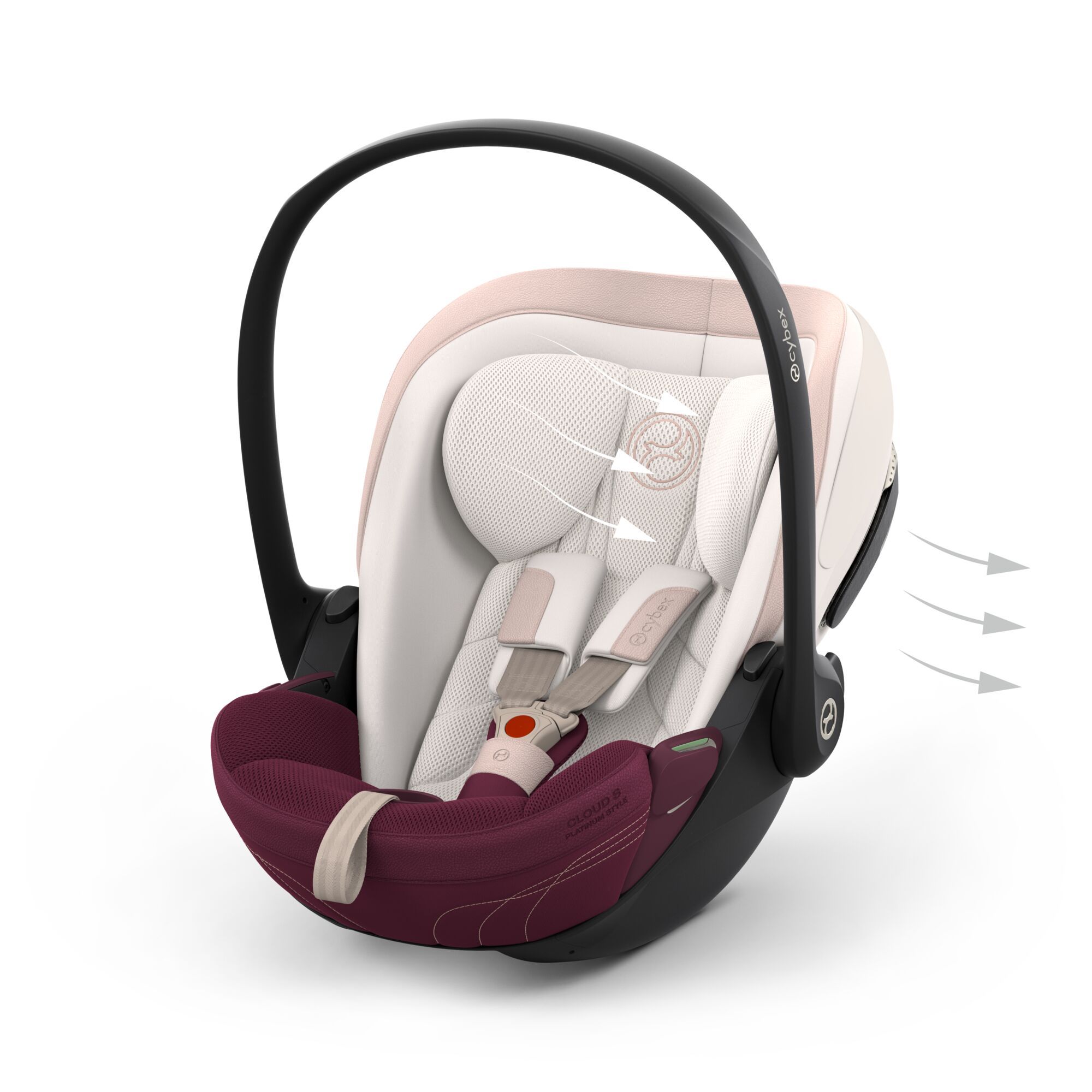 Bilstol, Cybex, Cloud S, Style, Quartz Pink