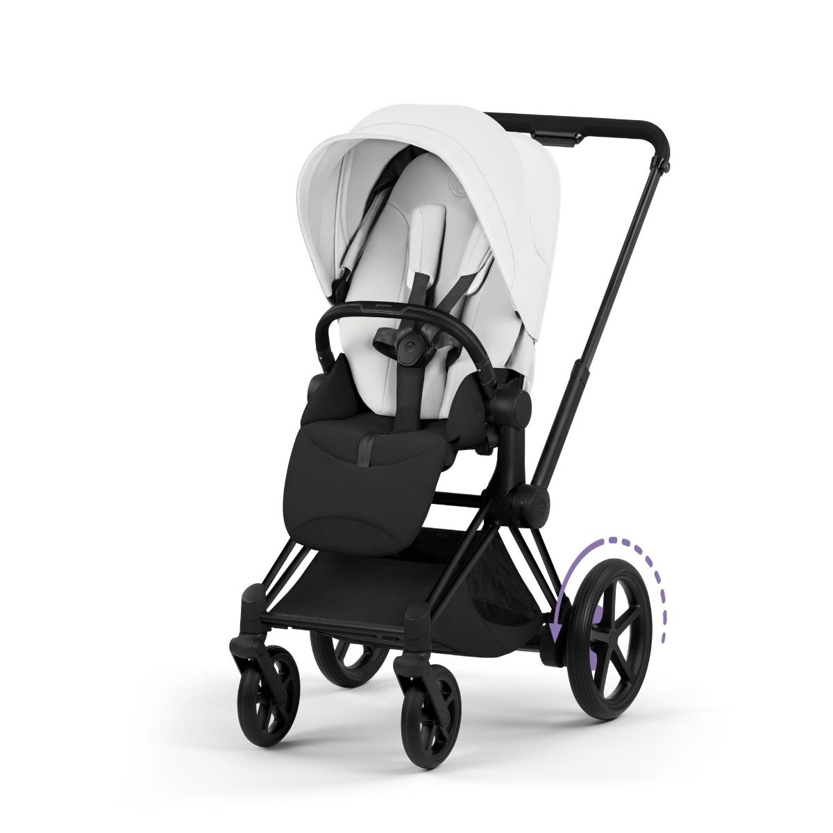 Cybex ePriam, Style Collection, Komplett Barnevogn, New Generation, Matt Black/Off White