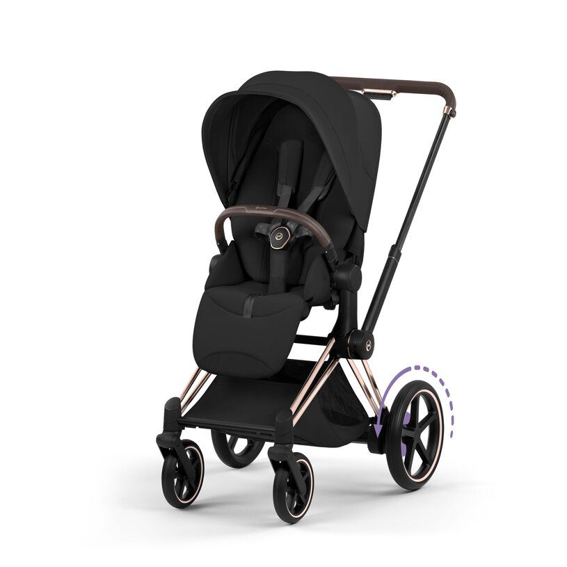 Cybex ePriam, Style Collection, Komplett Barnevogn, New Generation, Rose Gold/Sepia Black
