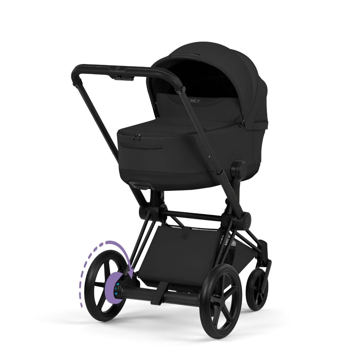 Cybex ePriam, Style Collection, Komplett Barnevogn, New Generation, Matt Black/Sepia Black