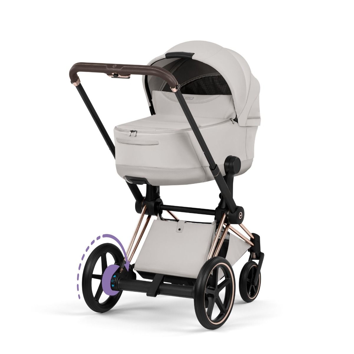 Cybex ePriam, Style Collection, Komplett Barnevogn, New Generation, Rose Gold/City Grey