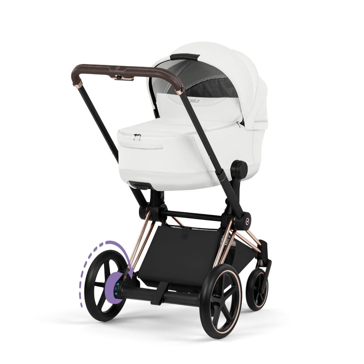 Cybex ePriam, Style Collection, Komplett Barnevogn, New Generation, Rose Gold/Off White