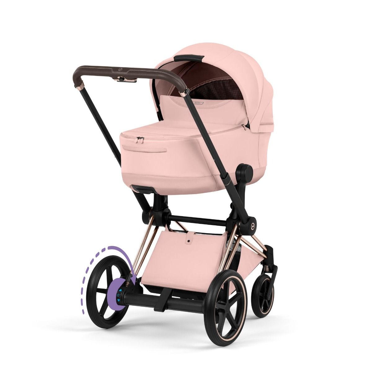 Cybex ePriam, Style Collection, Komplett Barnevogn, New Generation, Rose Gold/Peach Pink