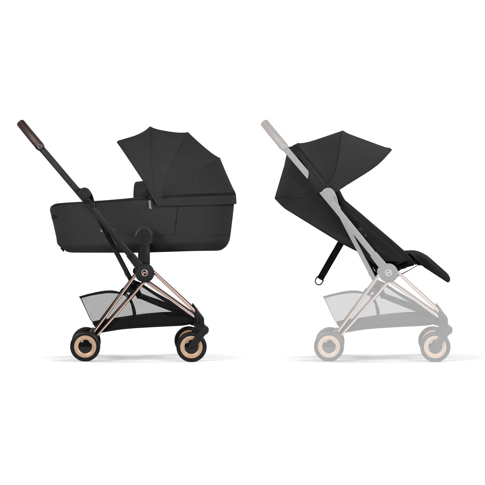 Komplett Trille, Cybex, Coya, Rose Gold, Sepia Black 2026 + Liggedel