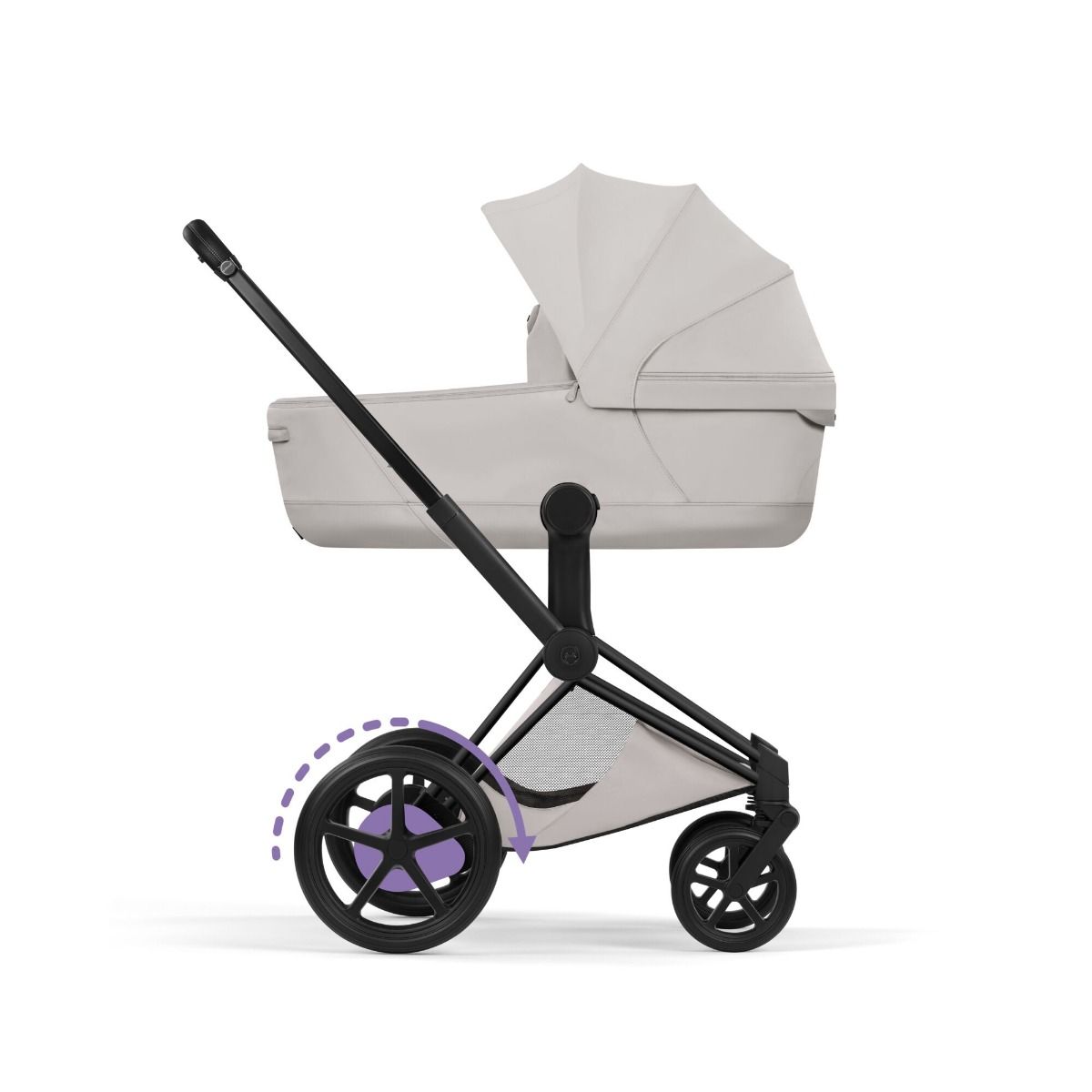 Cybex ePriam, Style Collection, Komplett Barnevogn, New Generation, Matt Black/City Grey