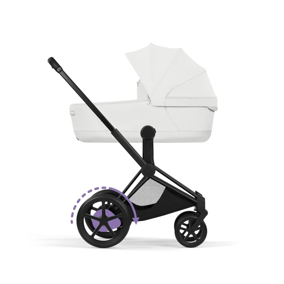Cybex ePriam, Style Collection, Komplett Barnevogn, New Generation, Matt Black/Off White