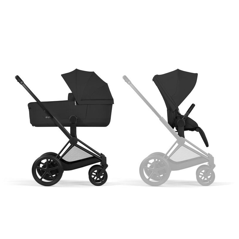 Cybex ePriam, Matt Black/Sepia Black, Komplett barnevogn, New Generation