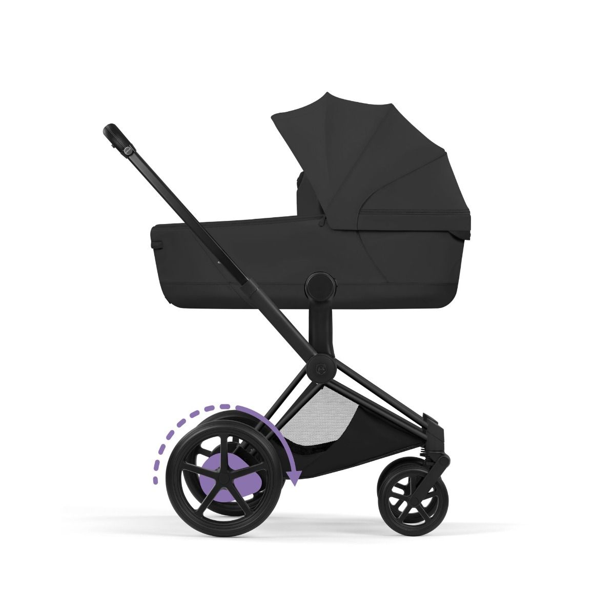 Cybex ePriam, Style Collection, Komplett Barnevogn, New Generation, Matt Black/Sepia Black