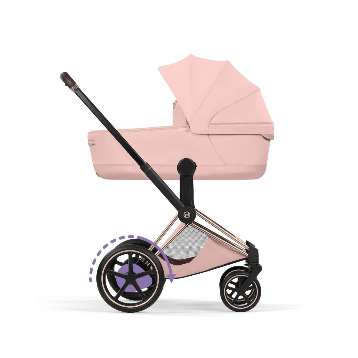 Cybex ePriam, Style Collection, Komplett Barnevogn, New Generation, Rose Gold/Peach Pink