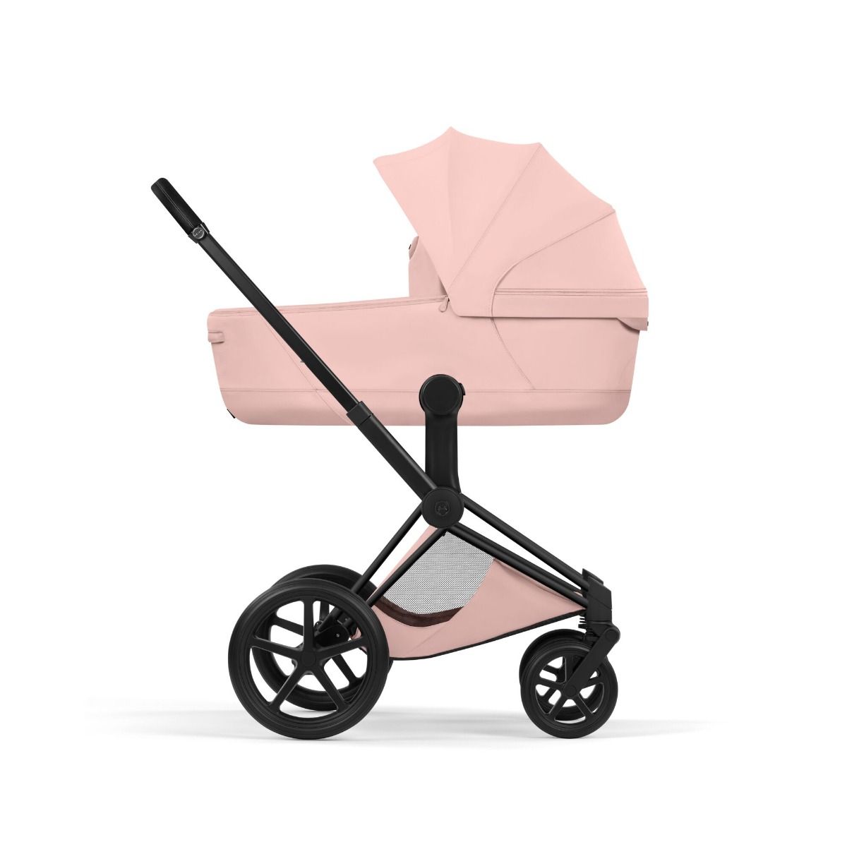 Cybex Priam, Style Collection, Komplett Barnevogn, New Generation, Matt Black/Peach Pink
