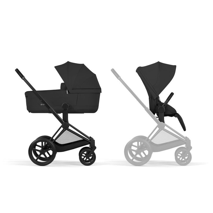 Cybex Priam, Matt Black/Sepia Black, Komplett barnevogn, New Generation