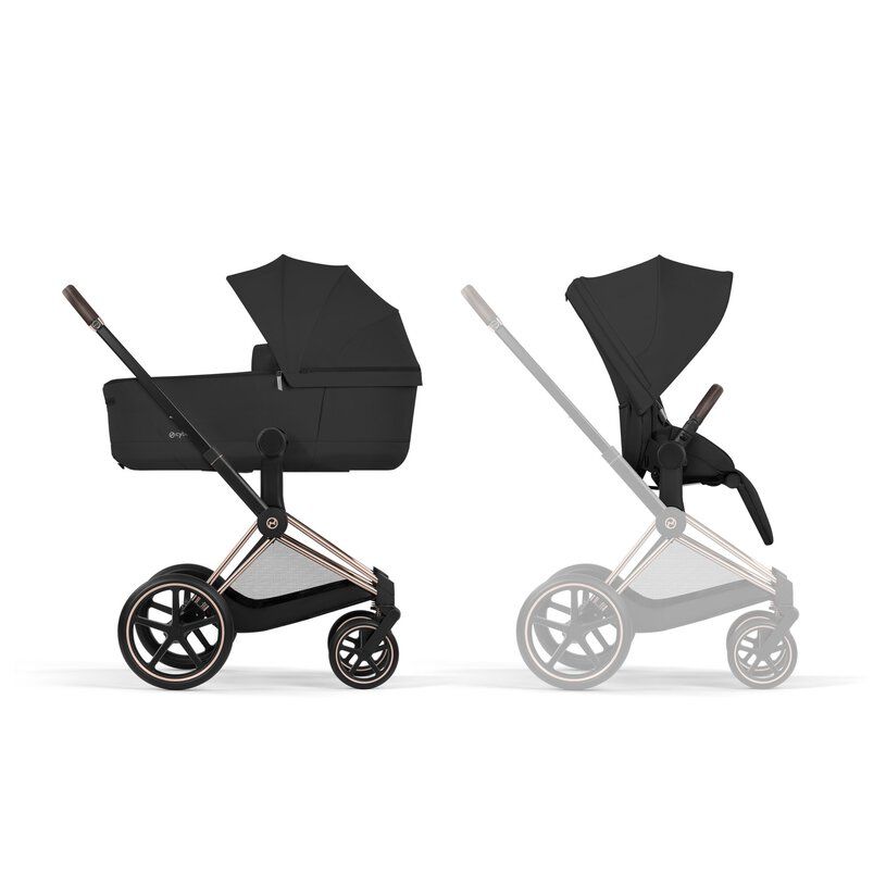 Cybex Priam, Rose Gold/Sepia Black, Komplett barnevogn, New Generation
