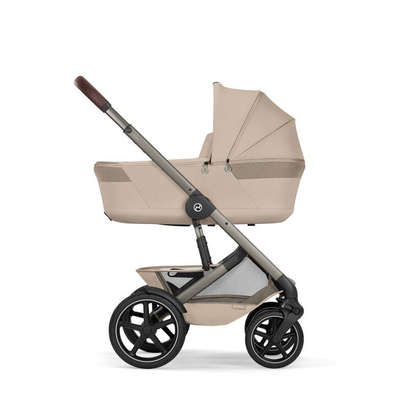 Komplett vogn Cybex Talos S Lux, 2026, Almond Beige Ink. Liggedel