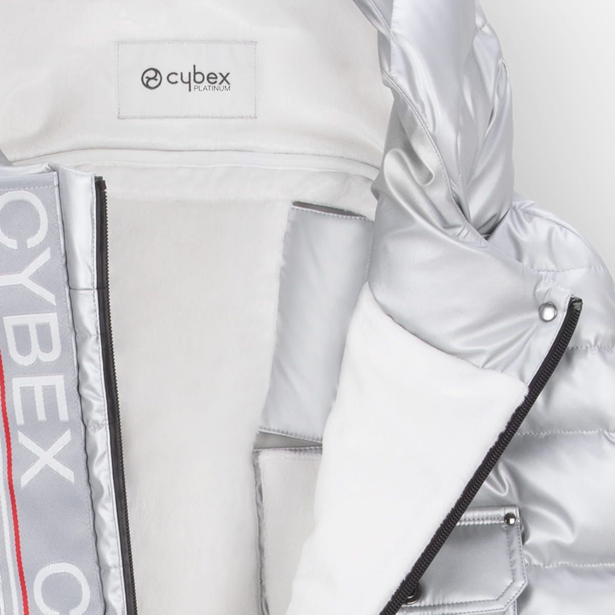 Platinum Winter Footmuff, Cybex, Artic Silver