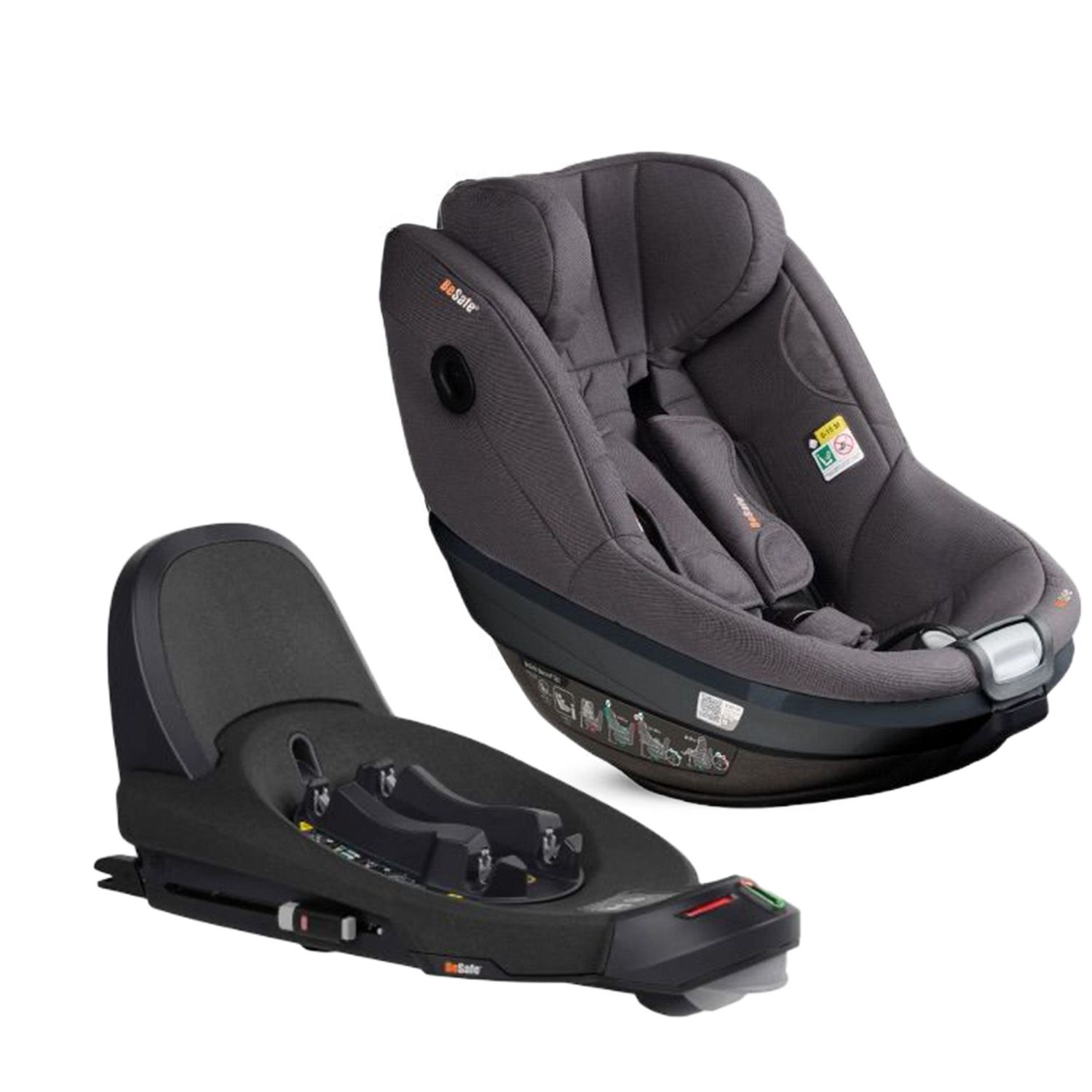 BeSafe Beyond² 360, Dark Grey Melange Ink. Base, bilstol