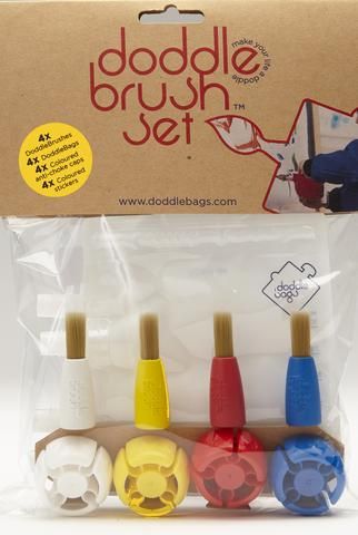 Doddlebrush, Penseler og poser, Doddlebags, 4 pk