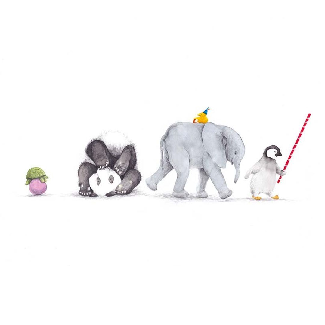 Poster, Tails, Dyrene i tog, 21x30 cm