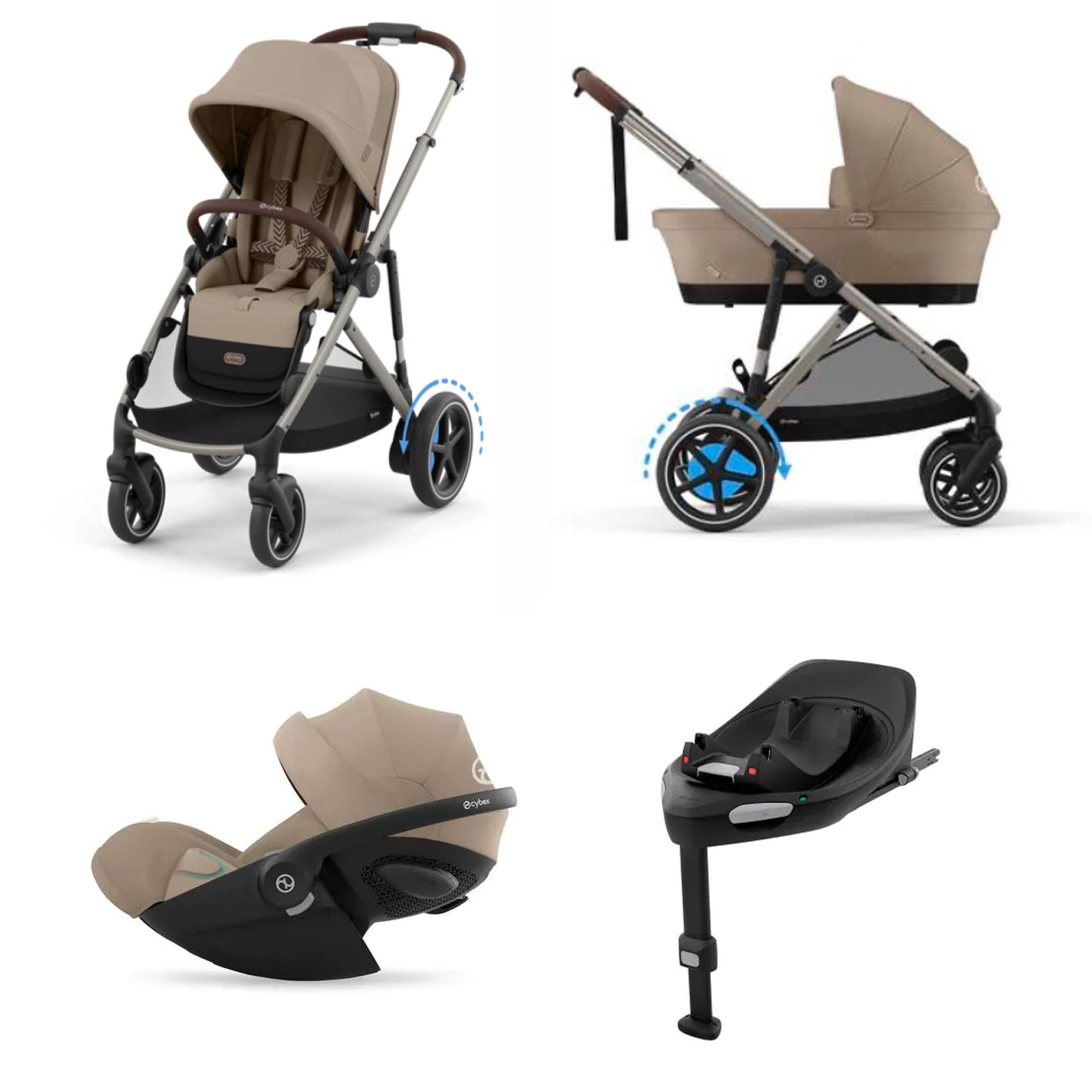 Cybex eGazelle S, Almond Beige Ink. Cloud G, Almond Beige + Base