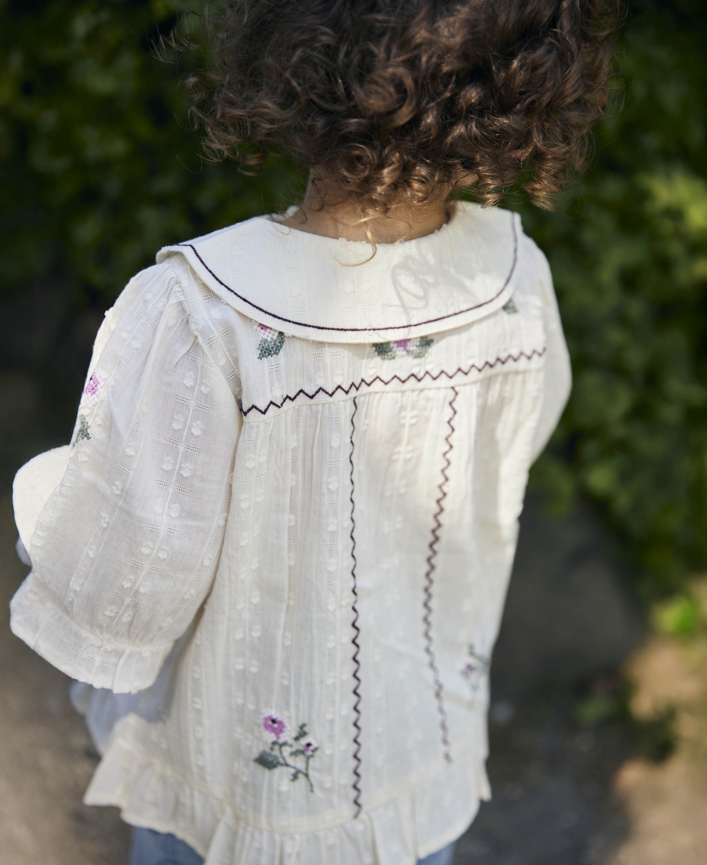 Fliink Dobby Rose Bluse, Sandshell
