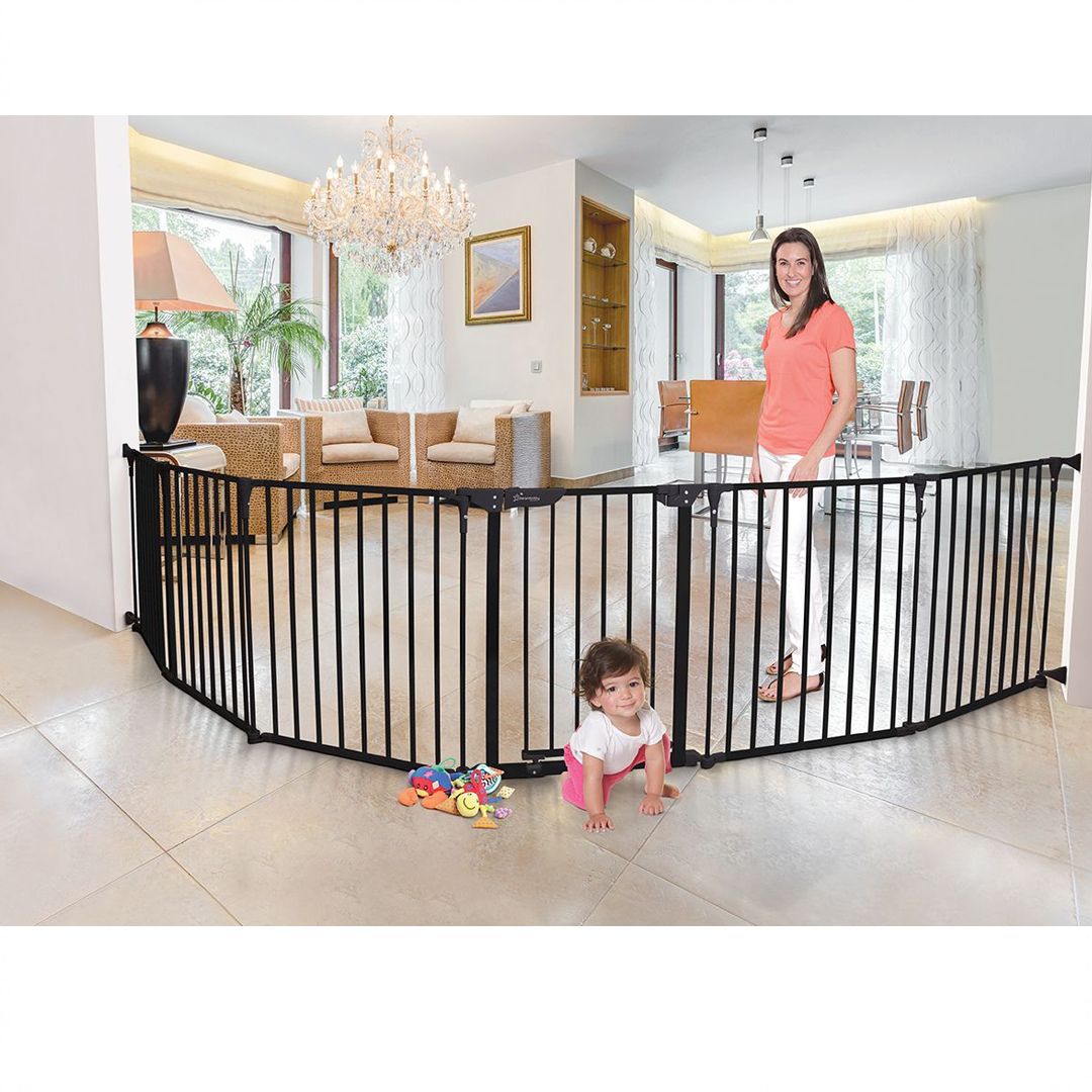 Dreambaby Sikkerhetsgrind 3i1 m/6 seksjoner, sort