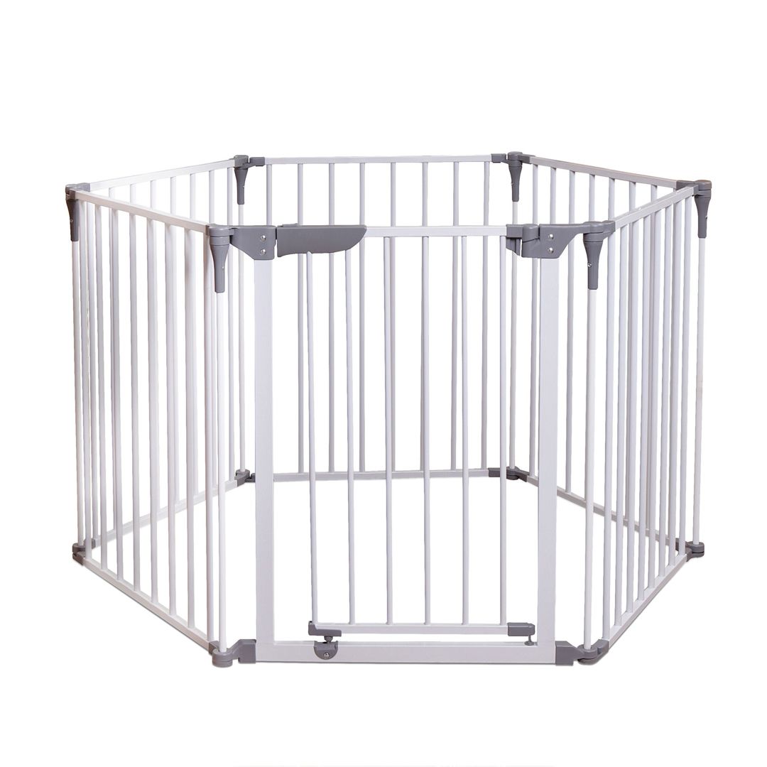 Dreambaby Sikkerhetsgrind 3i1 m/6 seksjoner, hvit