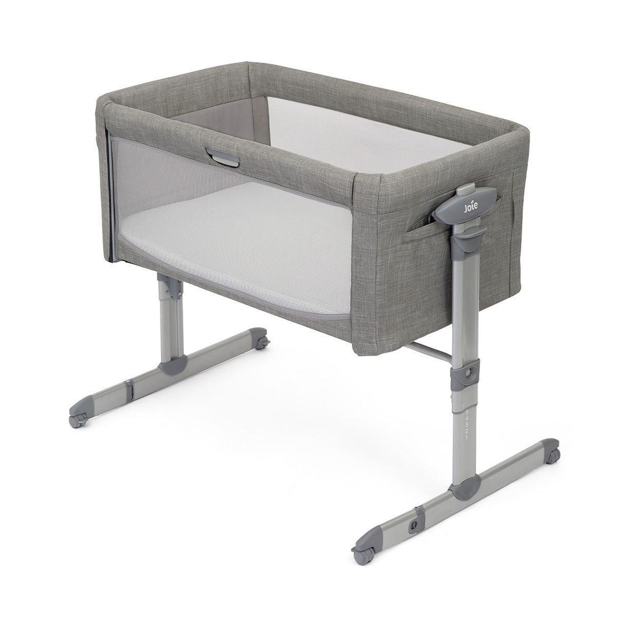 Bedside Crib, Joie, Roomie Glide, Foggy Grey