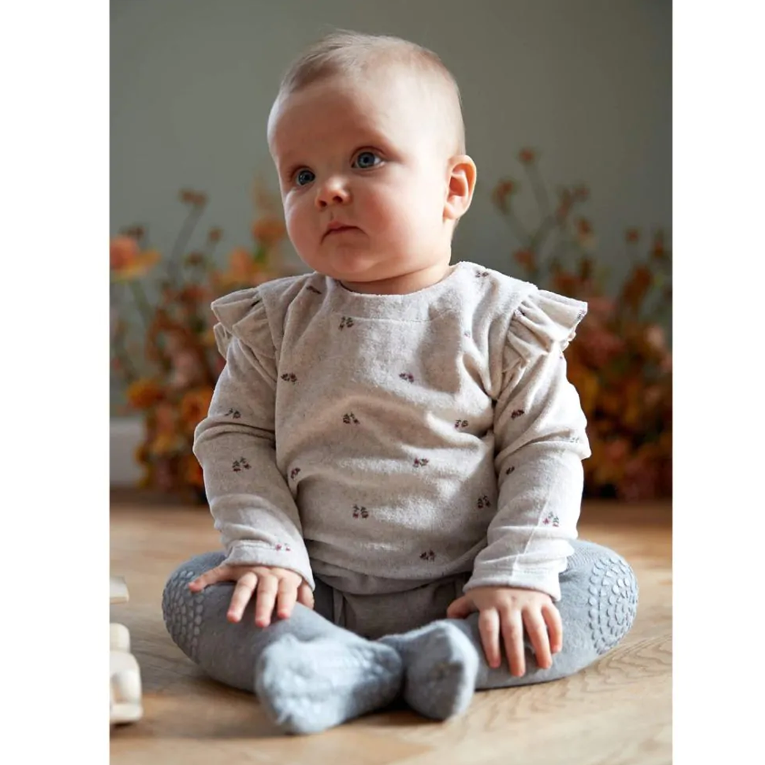 GoBabyGo Strømpebukse Bomull, Grey Melange