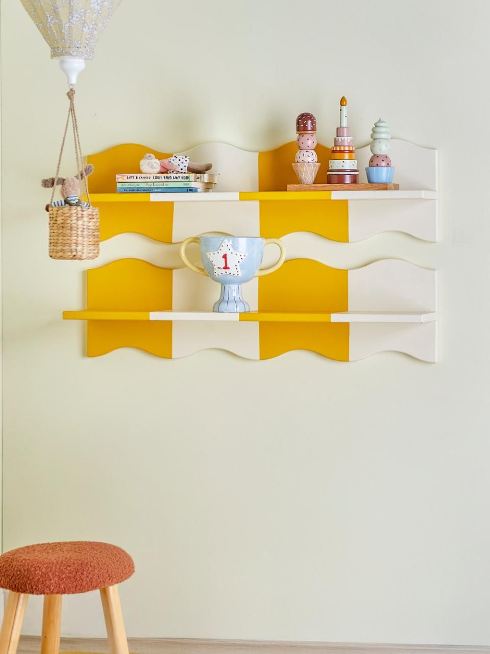 Bloomingville MINI Bubbi Hylle, Gul, MDF