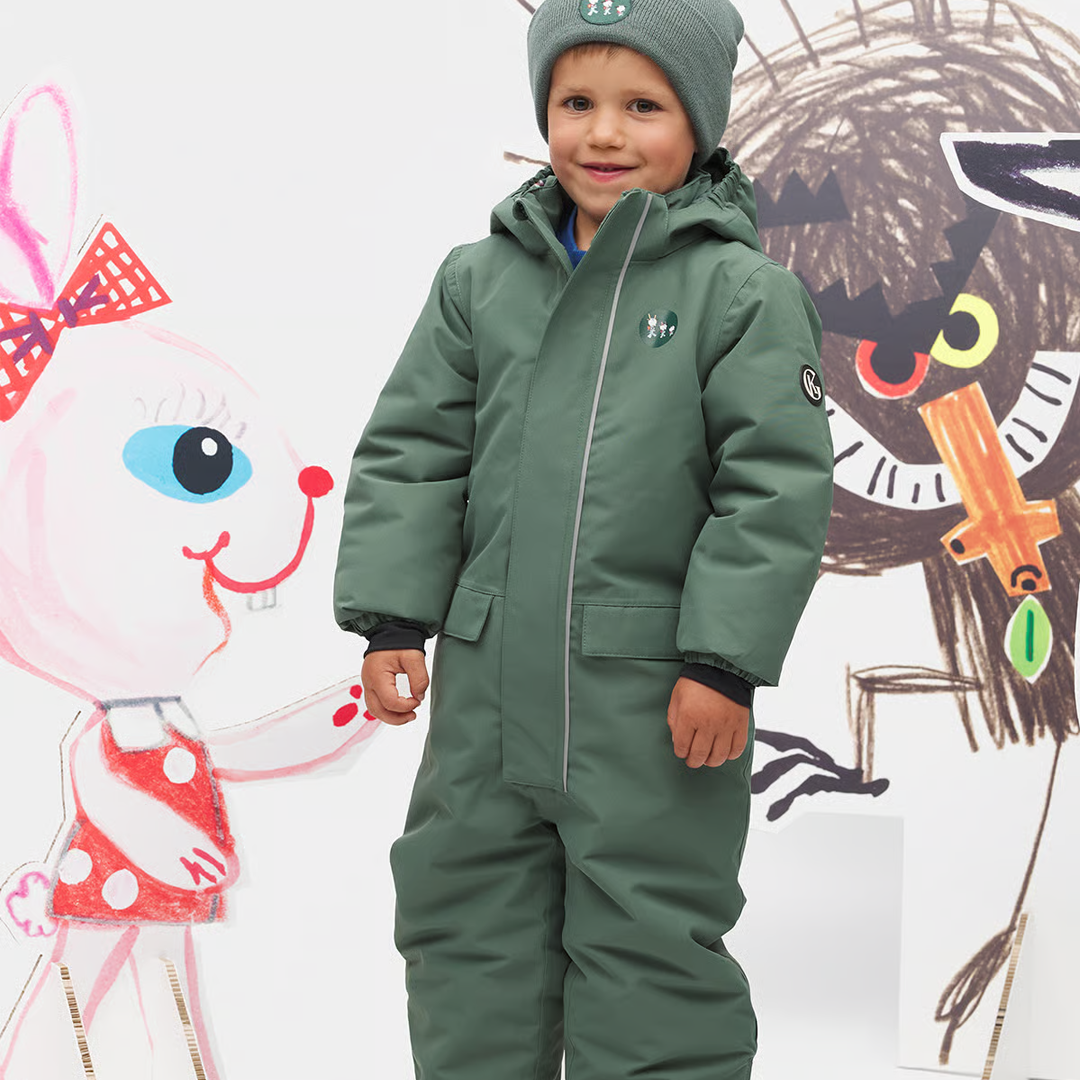 Gullkorn Design Vinterdress, Bukkene, Dus Grønn