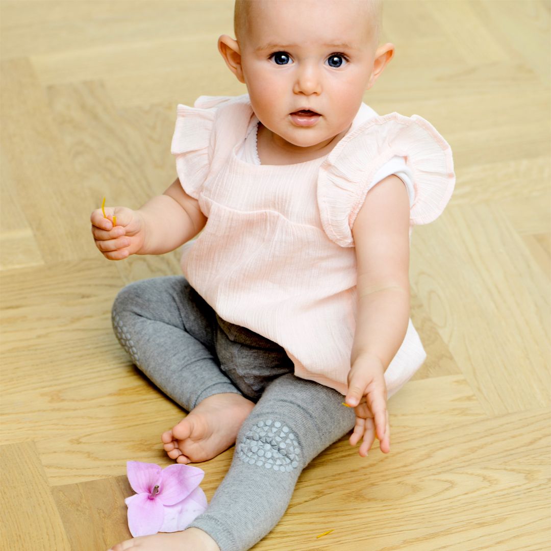 Leggings, GobabyGo, Grå Melert