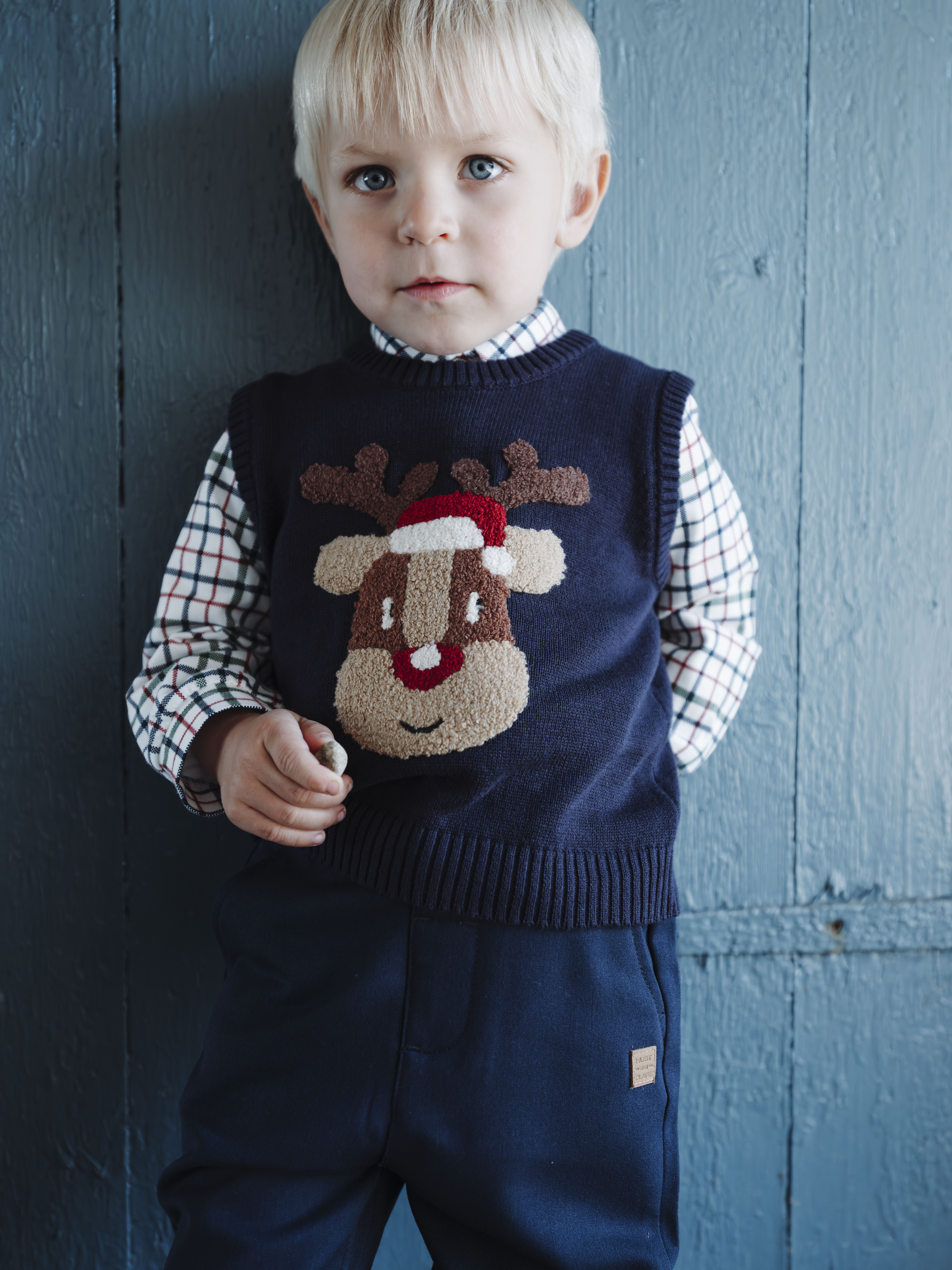 Hust&Claire Vest, Reindeer, More Navy