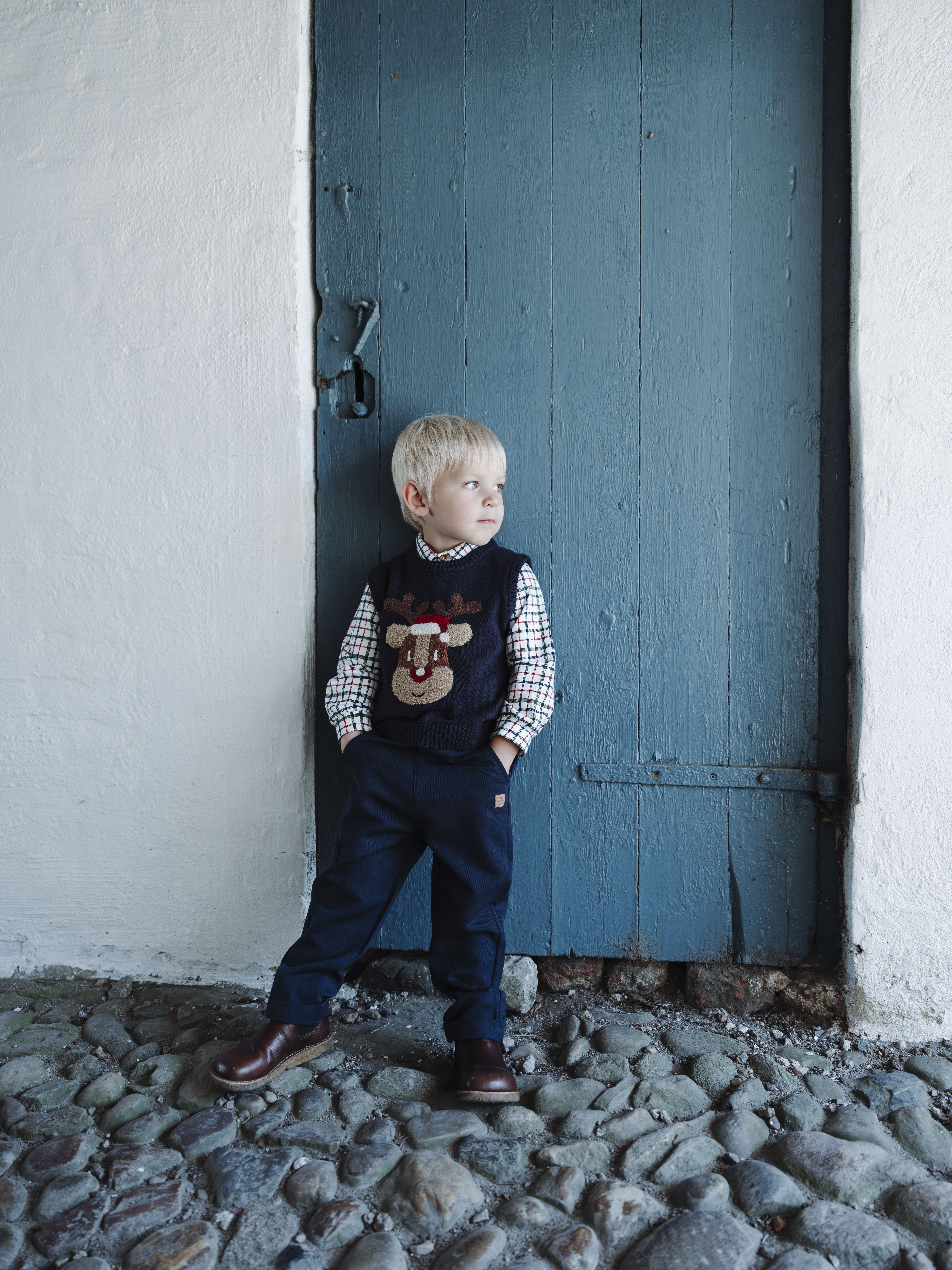 Hust&Claire Vest, Reindeer, More Navy