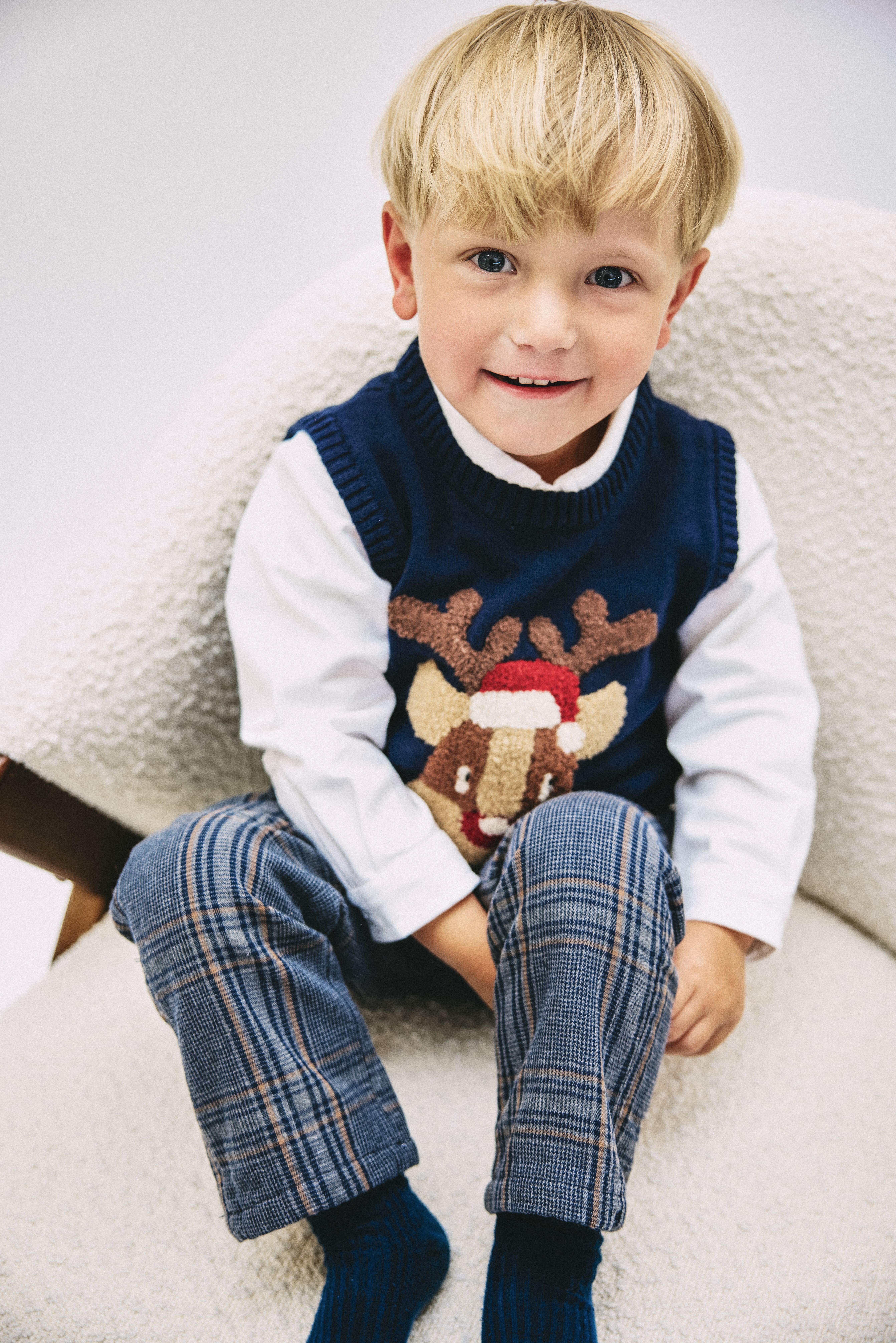 Hust&Claire Vest, Reindeer, More Navy