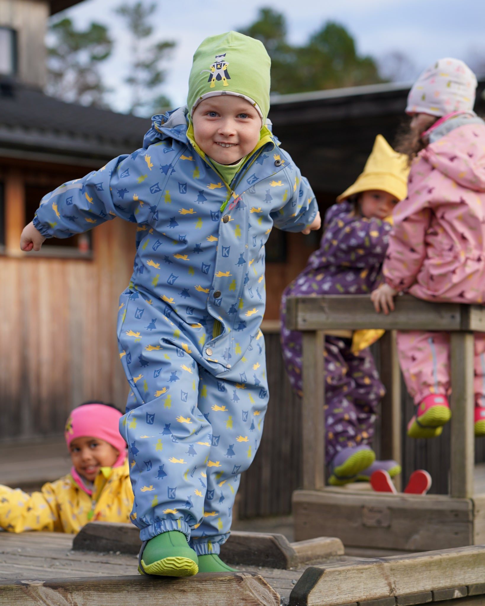 Kattnakken Helårsregndress Hagl, Myk Blå