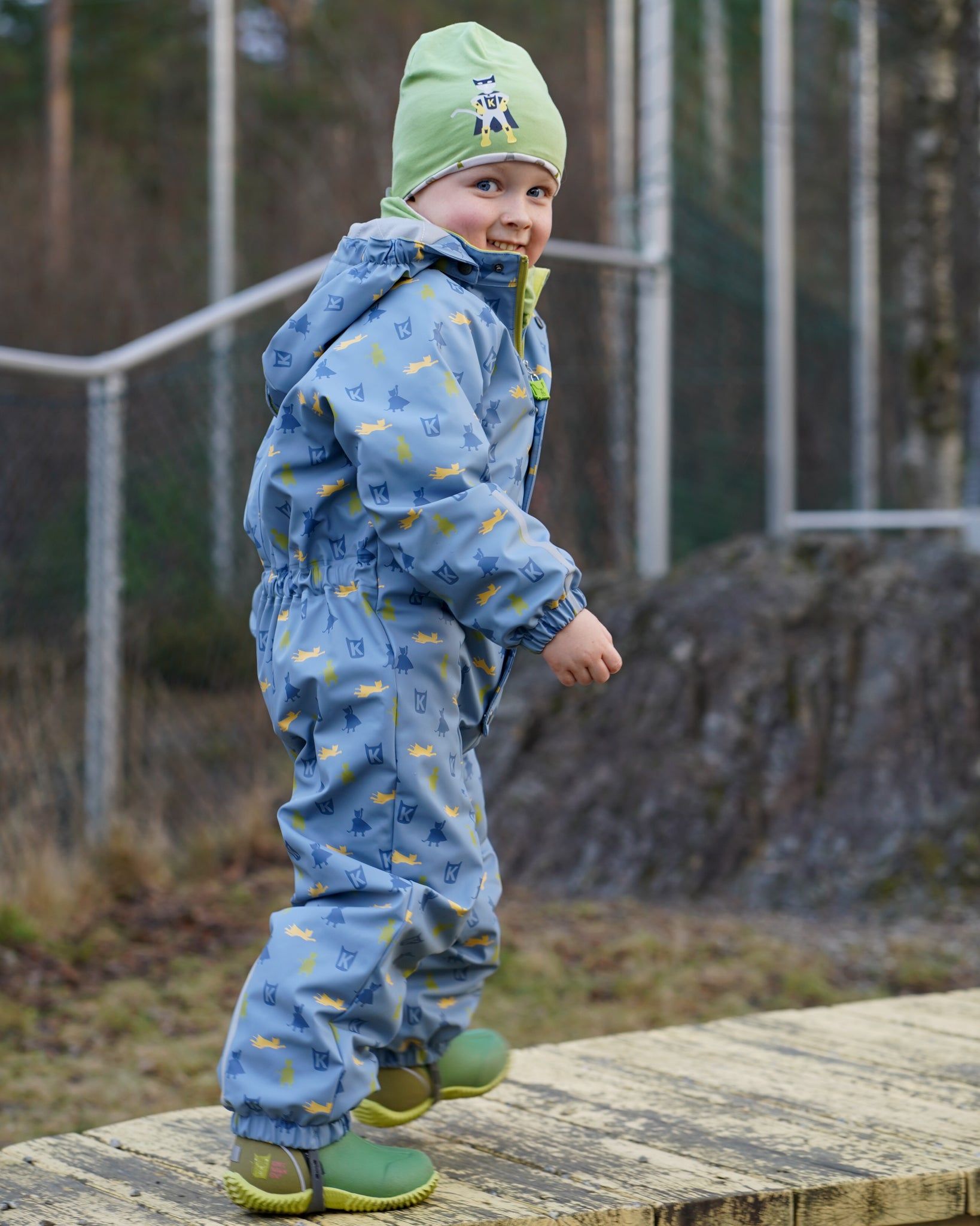 Kattnakken Helårsregndress Hagl, Myk Blå