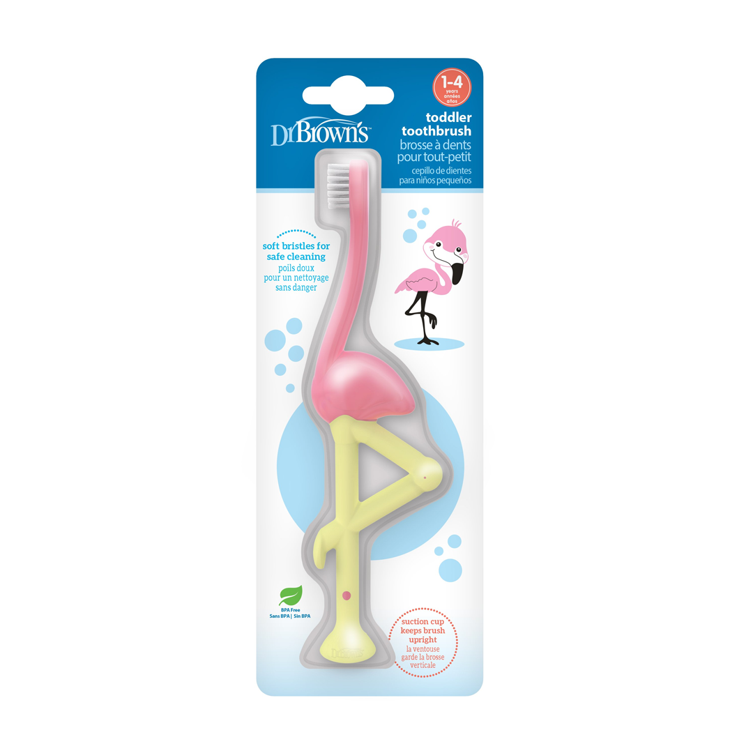 Dr.Brown Tannbørste, Flamingo, 1-4 år