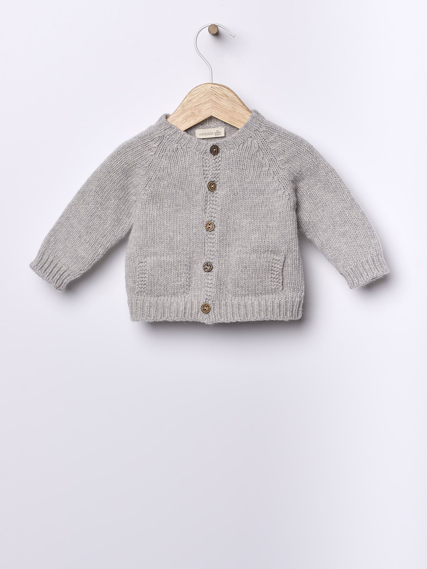 Wedoble Cardigan, Merinoull, Grå