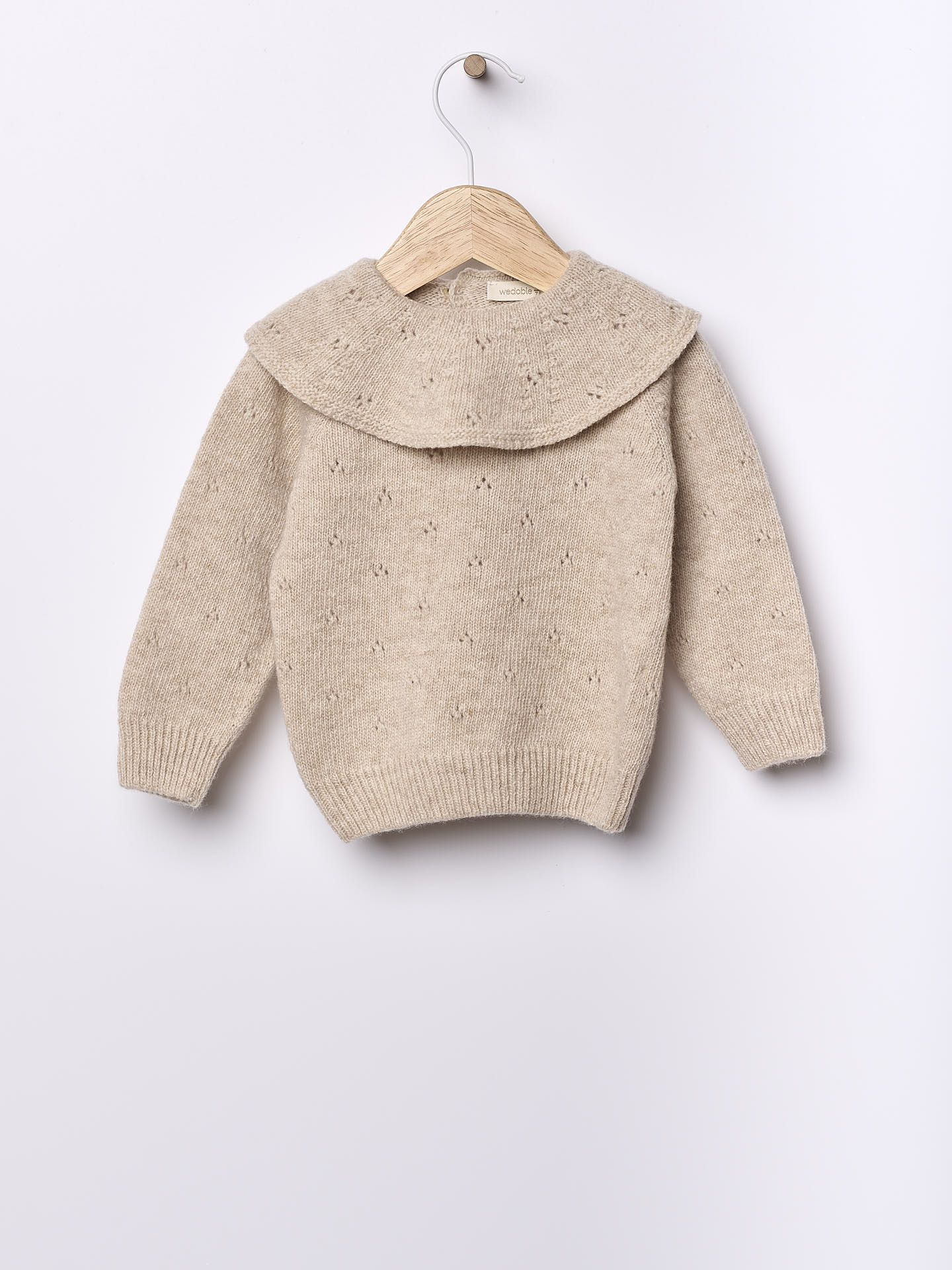 Wedoble Genser, Merinoull, Beige