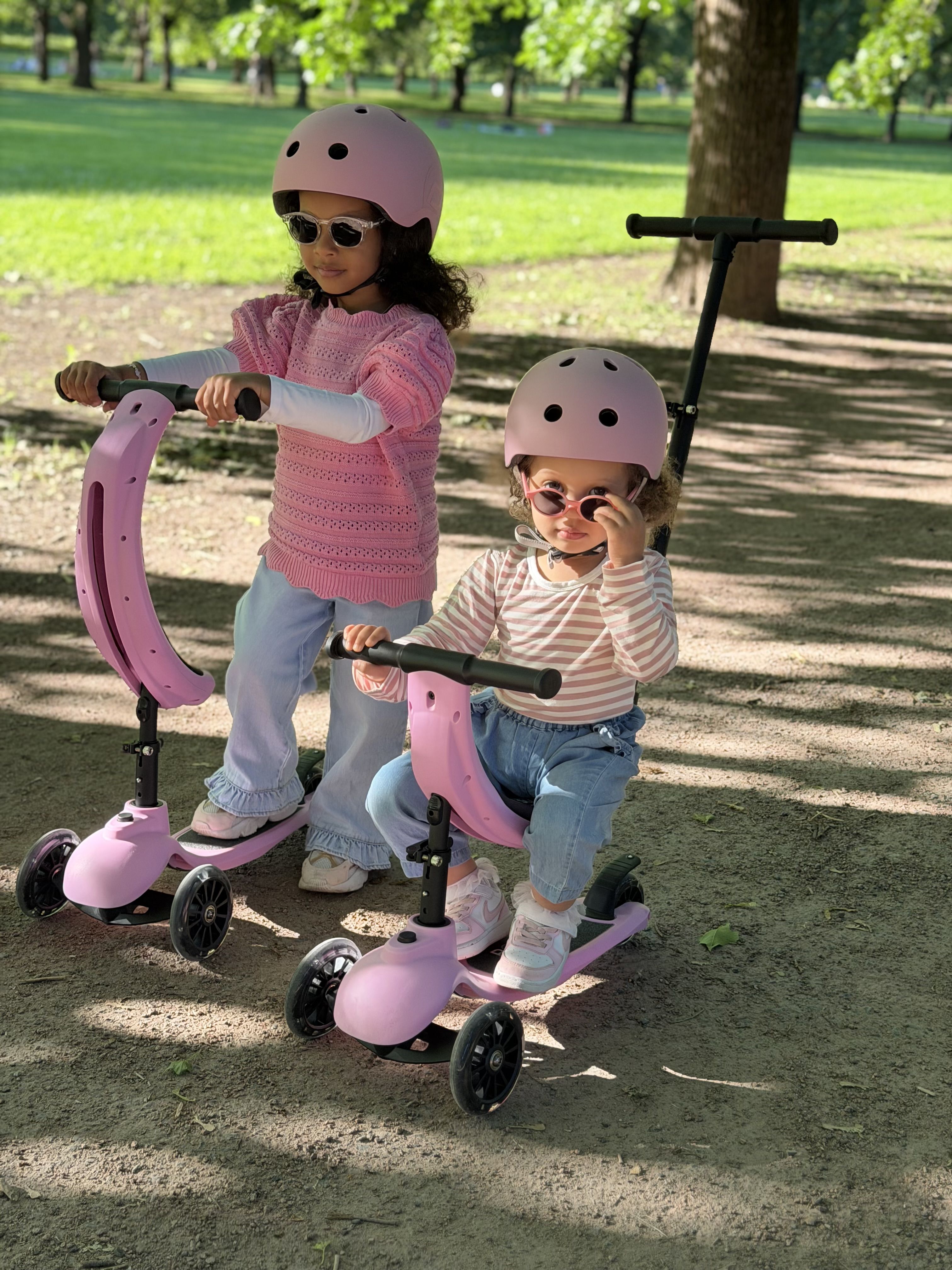 4-i-1 Sparkesykkel, Roller Scoot, Pink