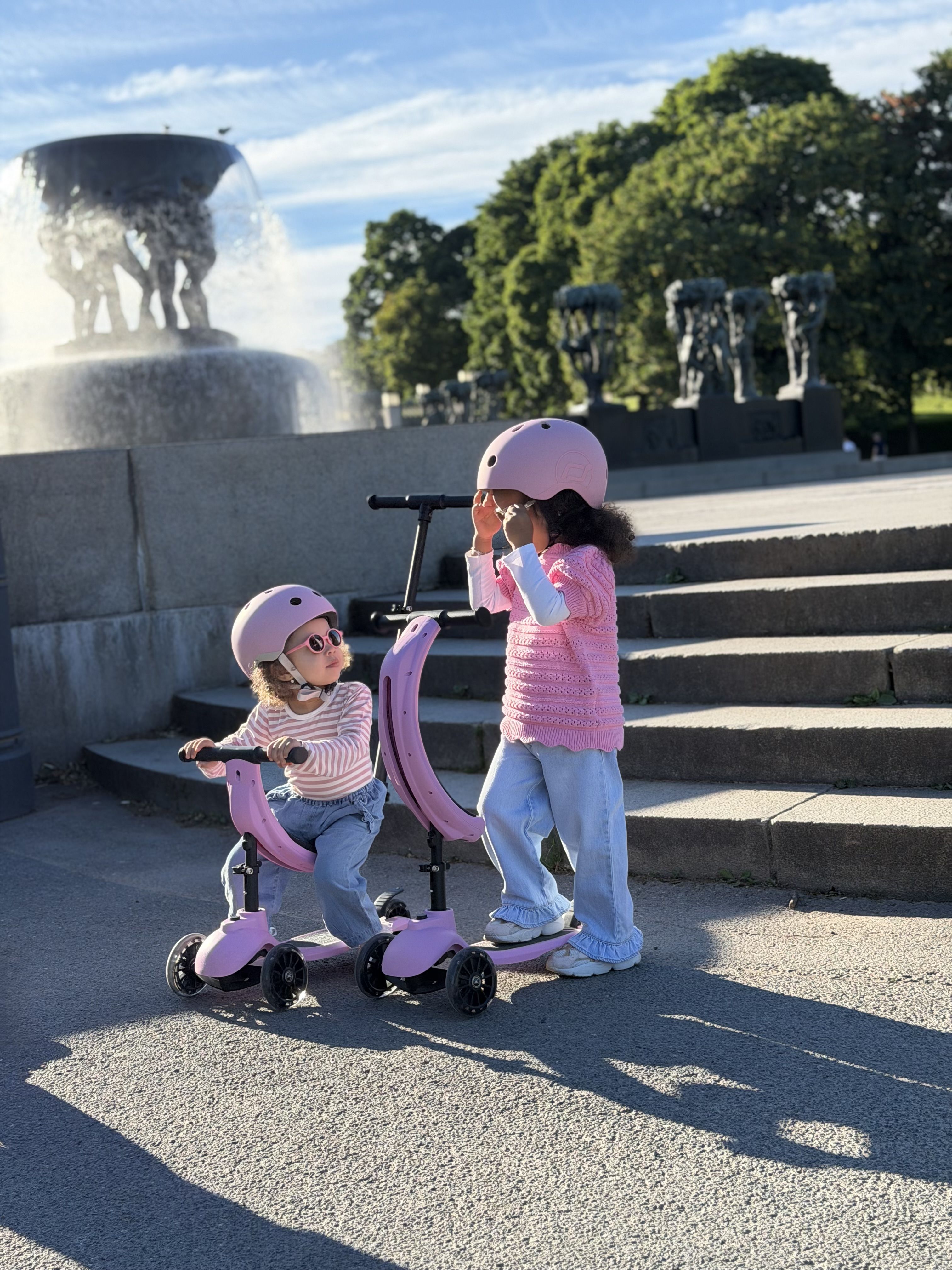 4-i-1 Sparkesykkel, Roller Scoot, Pink