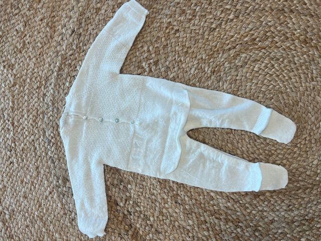 Wedoble Heldress m/fot, Merinoull, Hvit