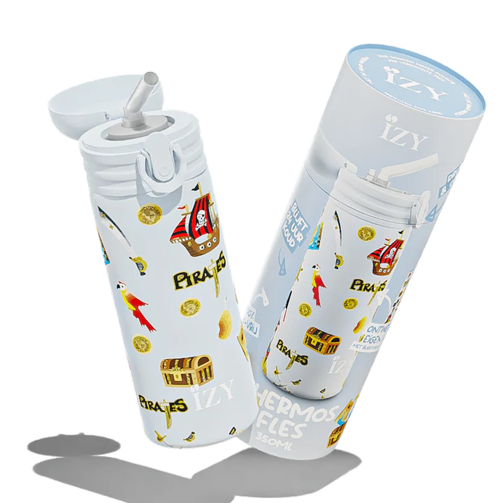 Drikkeflaske, IZY Kids, Blue Pirates, 350 ml