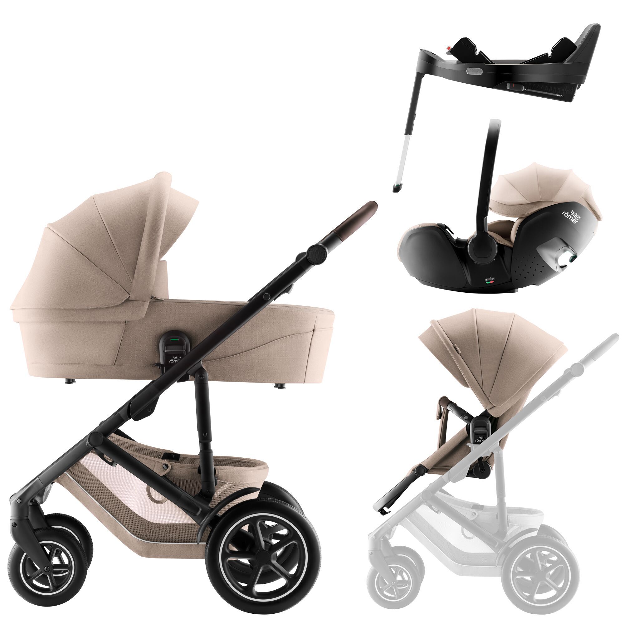 Britax Smile 5z, Style Teak, 4in1, + Baby-Safe Pro + Base 5Z Vario, Vognpakke