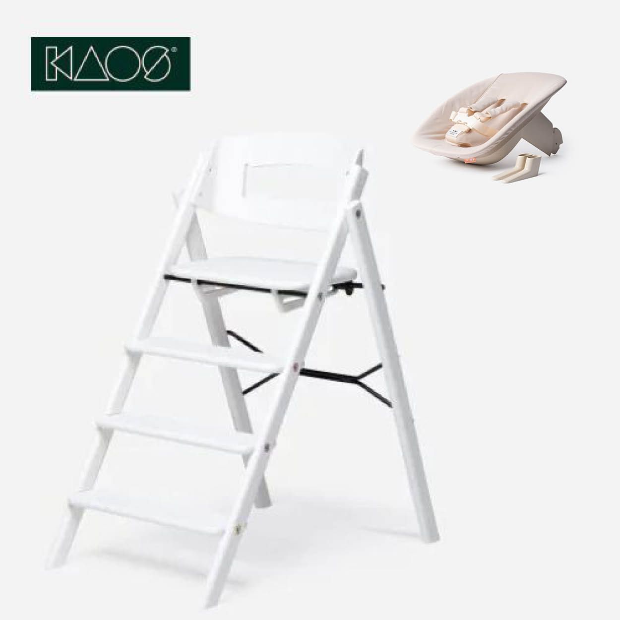 KAOS KLAPP®, Barnestol, Bøk, Hvit + Baby Seat, Kaos, Ivory