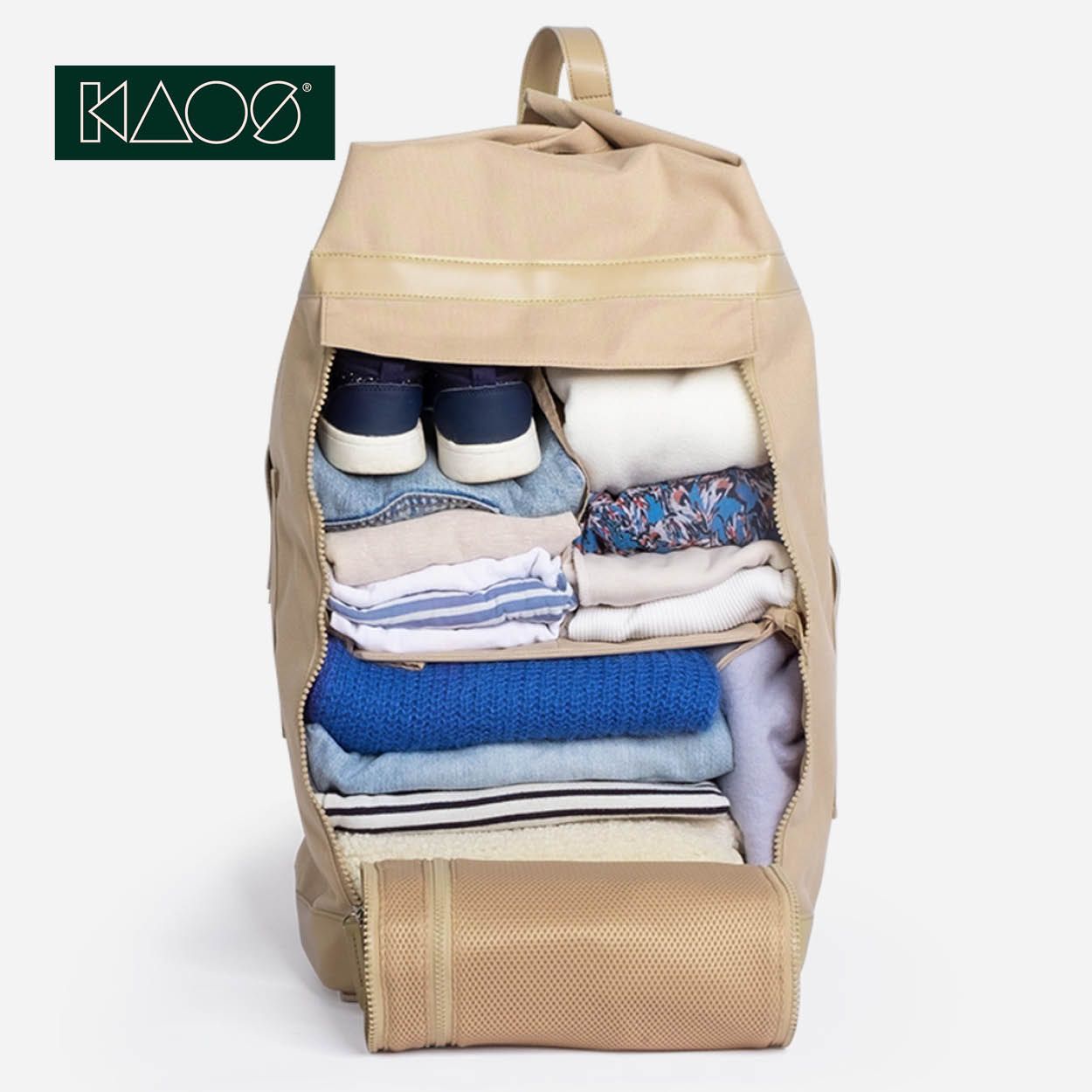 Weekend Bag, Kaos, Beige Vegan