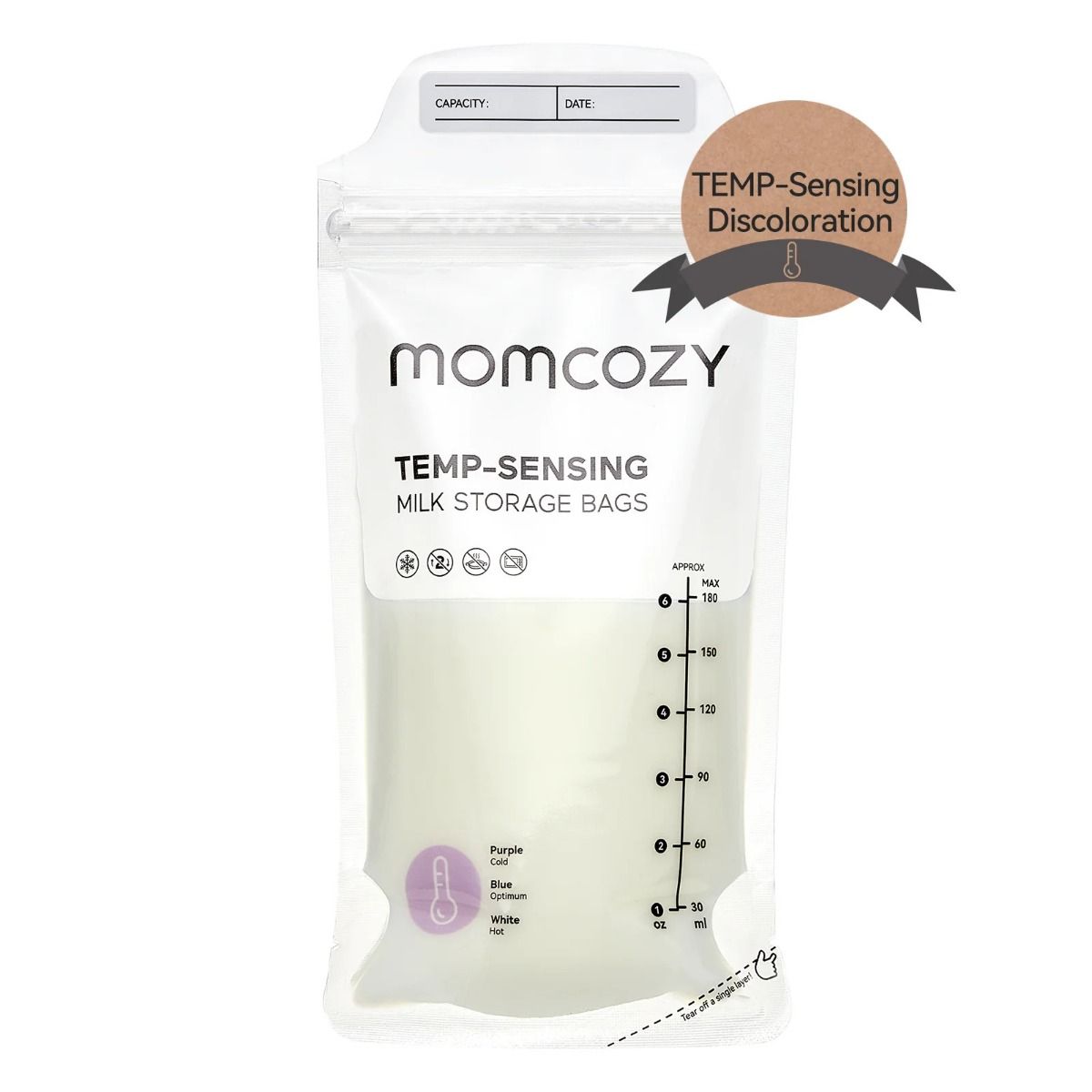 Momcozy Oppbevaringsposer, Brystmelk, 120pk