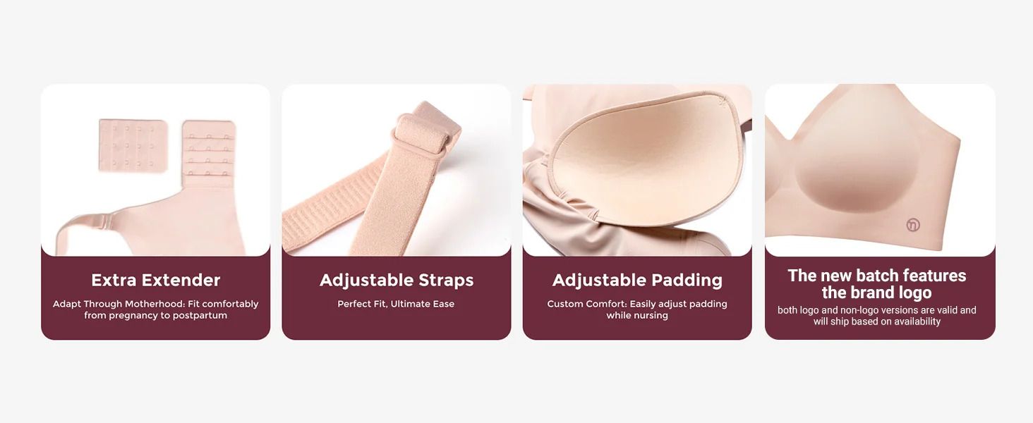Momcozy YN21, Hands-Free, Amme-BH, Natural, Size M