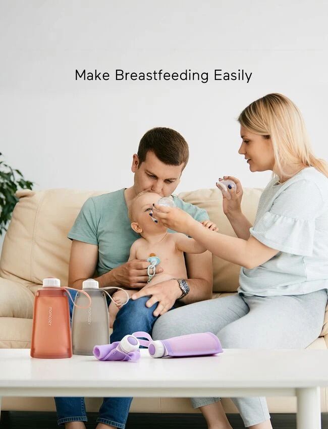 Momcozy Gjenbruksbare, Melkeoppbevaringsposer, 5pk