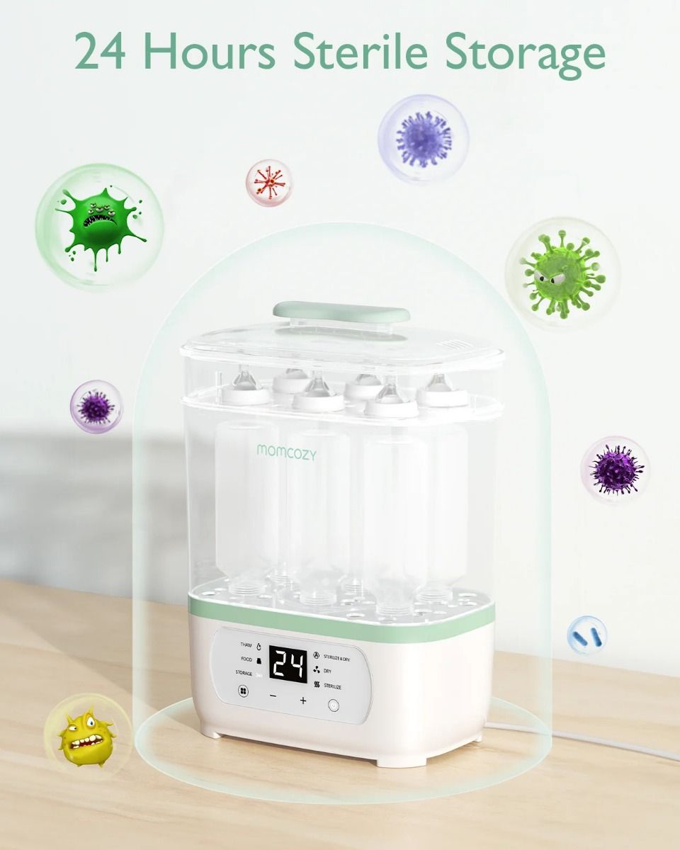 Momcozy, 8-in-1 Elektrisk Dampefjerner for Babyflasker